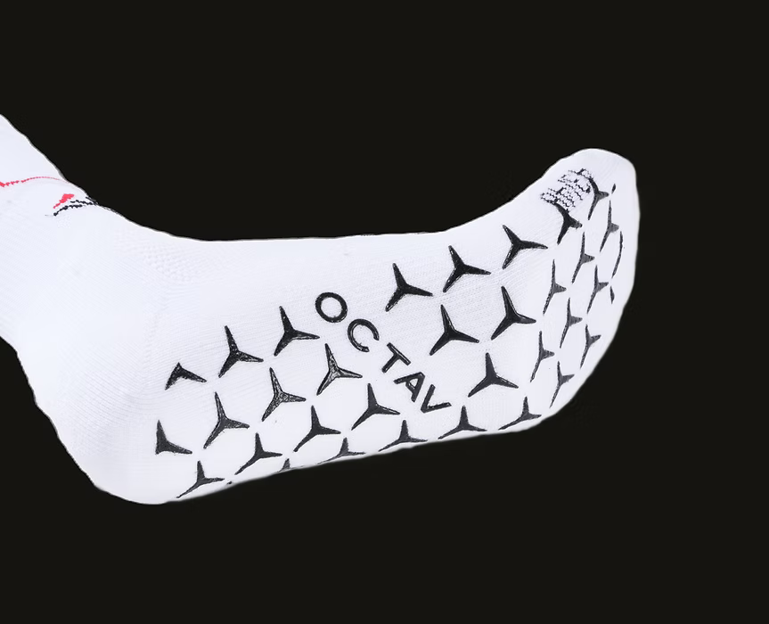 Precision™️ 1 - White Fencing Grip Socks