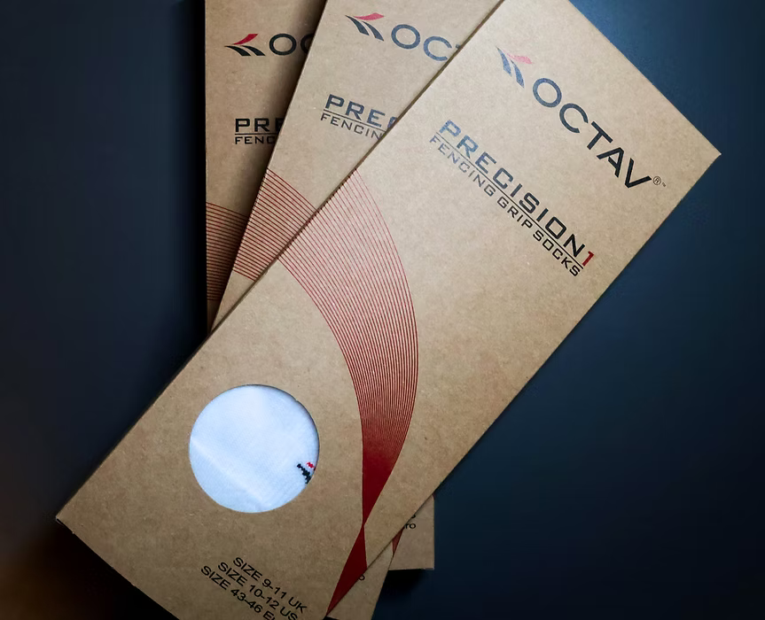 Precision™️ 1 - White Fencing Grip Socks