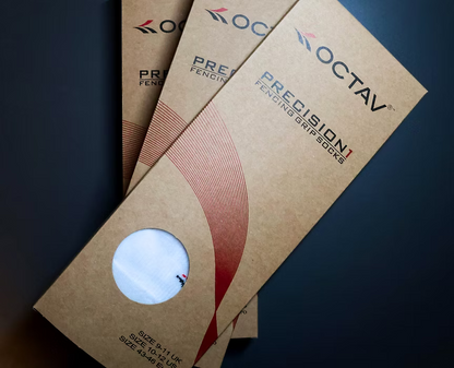 Precision™️ 1 - White Fencing Grip Socks