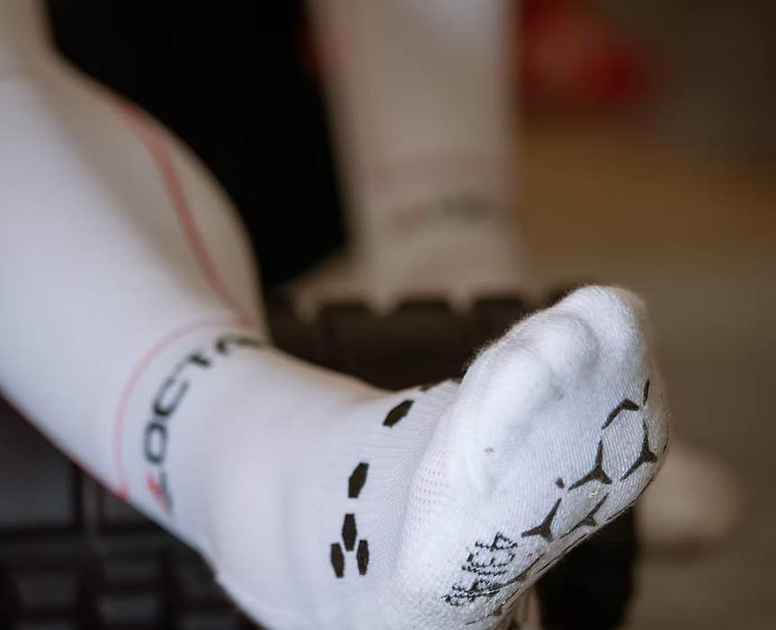 Precision™️ 1 - White Fencing Grip Socks